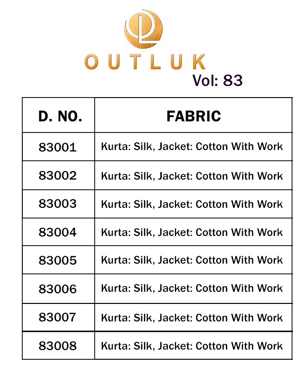Outluk Vol 83 Ethnic Wear Mens Wholesale Kurta Pajama With Jacket Collection